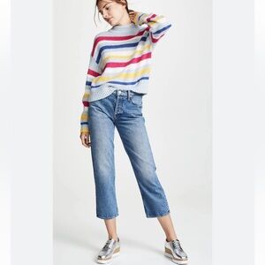 Rebecca Minkoff Brittany Sweater Pullover Knit Colorful Stripe Women’s M